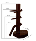 "Qualità Standard" Manichino di legno tradizionale Wing Tsun autoportante a base angolare chiusa - colori vari