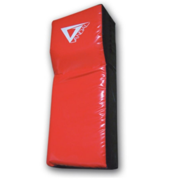 Large red and black vinyl shield