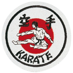 Targa scritta e simbolo del Karate