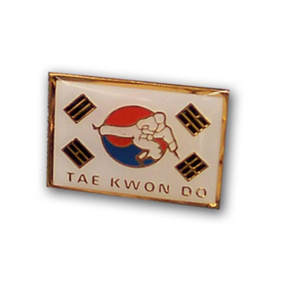 Taekwondo Flag Pin
